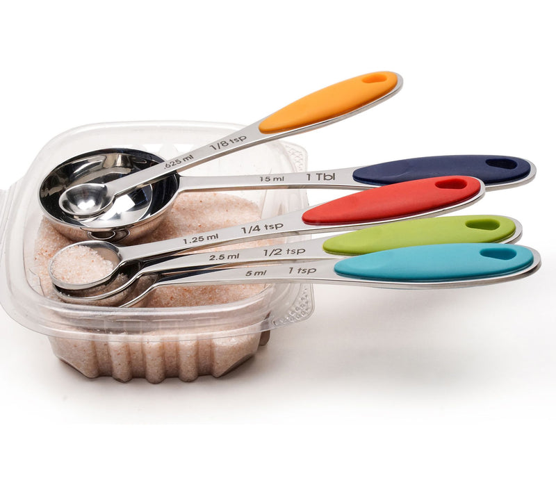 RSVP Set of 5 Color Handles Measuring Spoons — View 5
