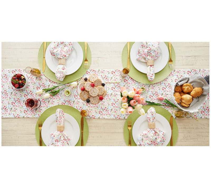 Design Imports 14" x 108" Sweet Flowers Printed Table Runner — View 9