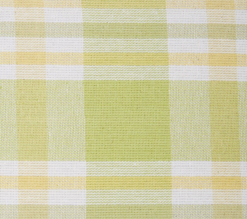 Design Imports 60" x 104" Lemon Bliss Plaid Tab lecloth — View 2