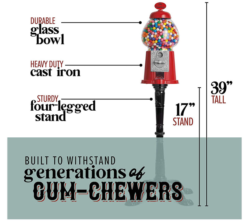 The Candery 15" Gumball Machine with Metal Stand — View 5