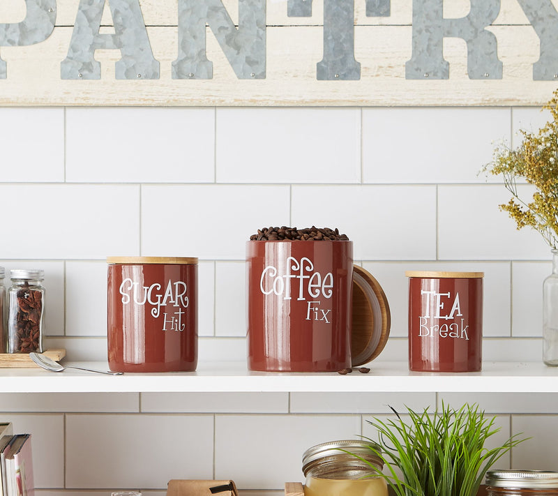 Design Imports Set of 3 Coffee, Sugar, & Tea Canisters — View 18