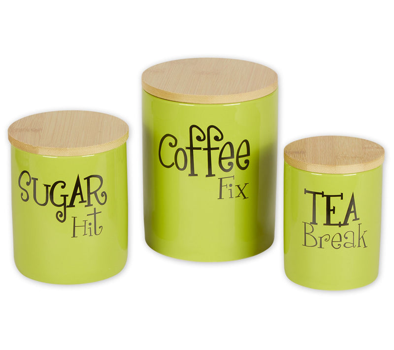 Design Imports Set of 3 Coffee, Sugar, & Tea Canisters — View 3