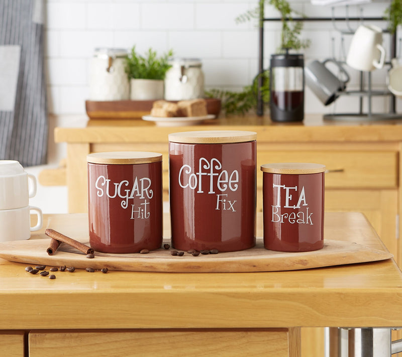 Design Imports Set of 3 Coffee, Sugar, & Tea Canisters — View 17