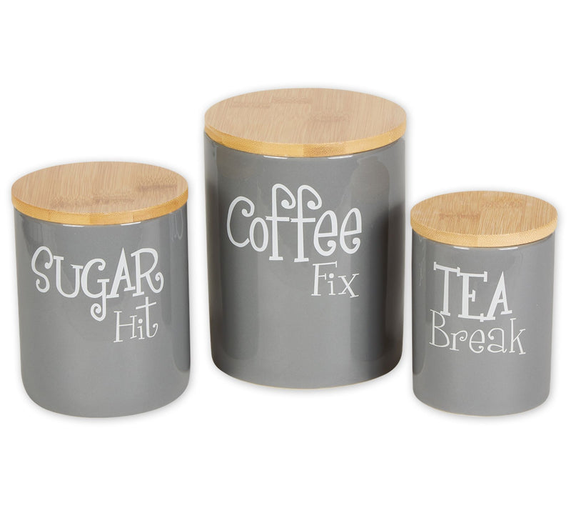 Design Imports Set of 3 Coffee, Sugar, & Tea Canisters — View 7