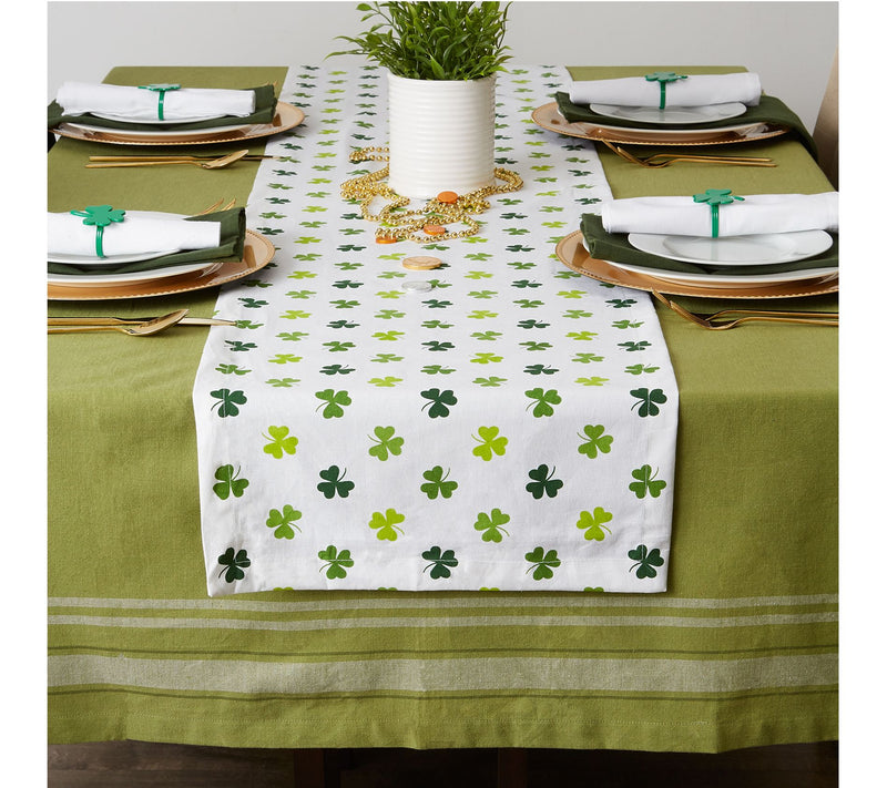 Design Imports 14" x 108" Shamrock Shake Print Table Runner — View 7