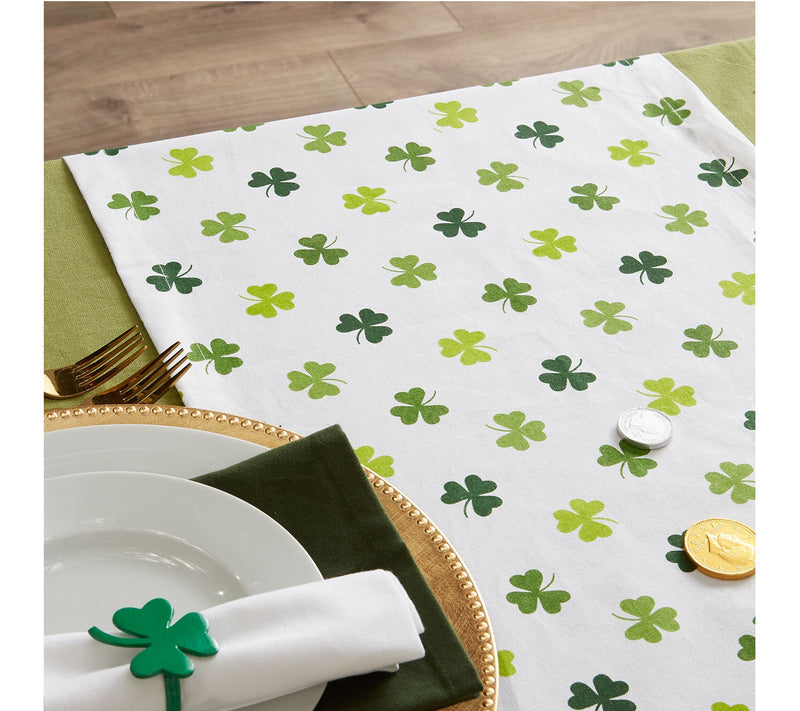 Design Imports 14" x 108" Shamrock Shake Print Table Runner — View 6