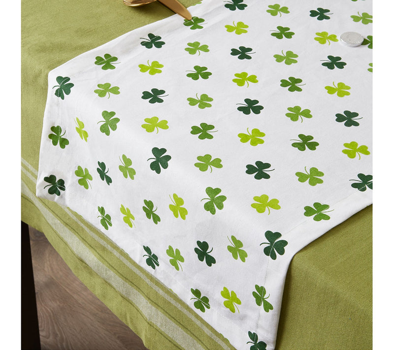 Design Imports 14" x 108" Shamrock Shake Print Table Runner — View 8