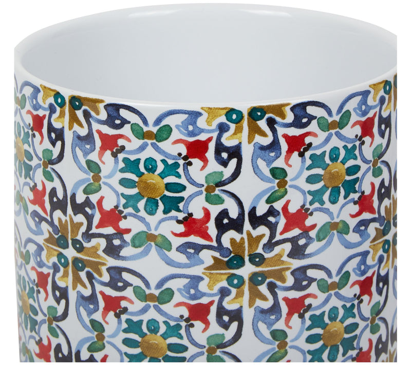 Design Imports Set of 3 Floral Tile Ceramic Canisters — View 6