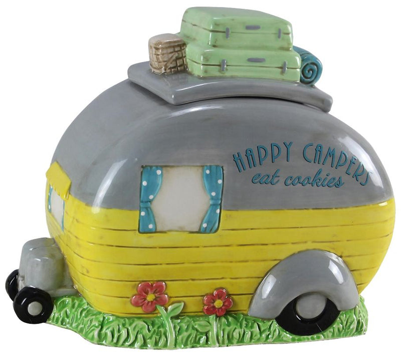 Young's Inc. Happy Camper Ceramic Cookie Jar — Main view