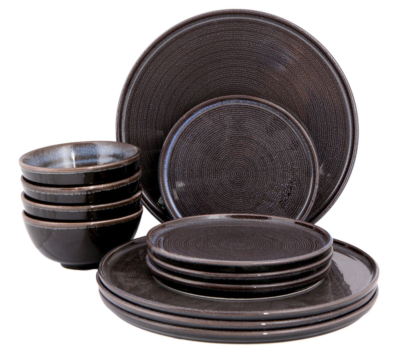 Porland Ethos Rock 12-Piece Porcelain Dinnerware Set — View 5