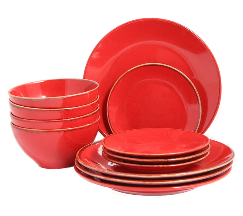 Porland Seasons 12-Piece Porcelain Dinnerware S et — View 9