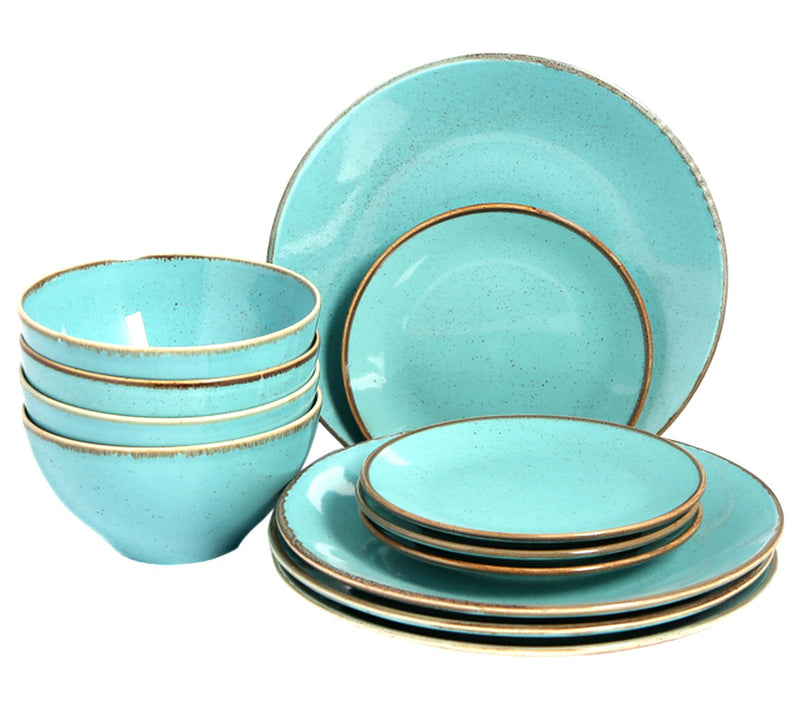 Porland Seasons 12-Piece Porcelain Dinnerware S et — View 11