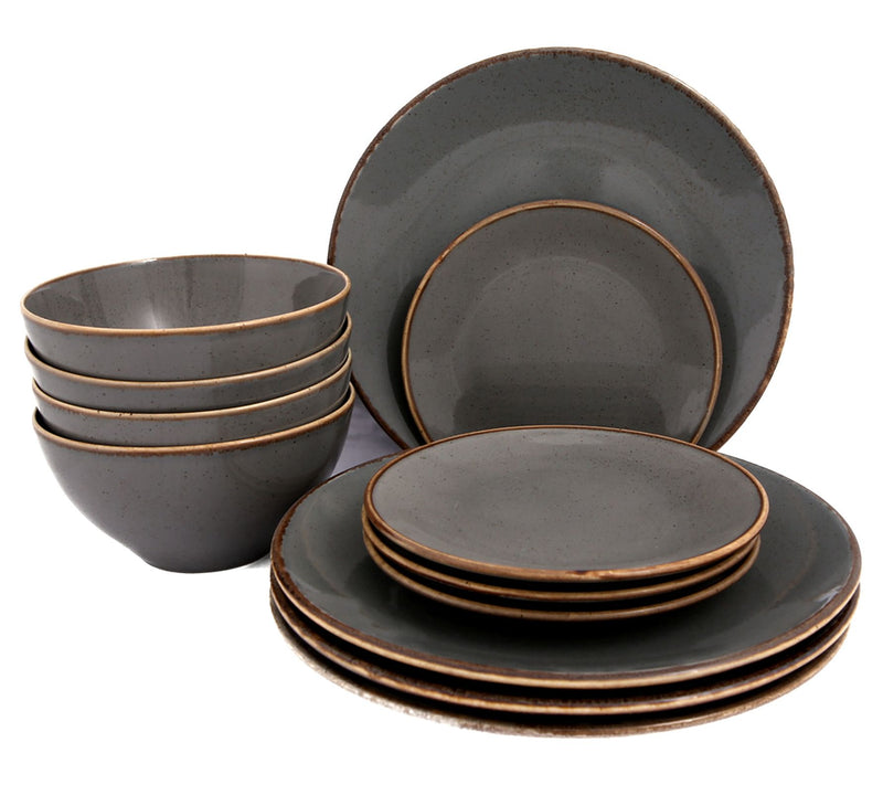 Porland Seasons 12-Piece Porcelain Dinnerware S et — View 7