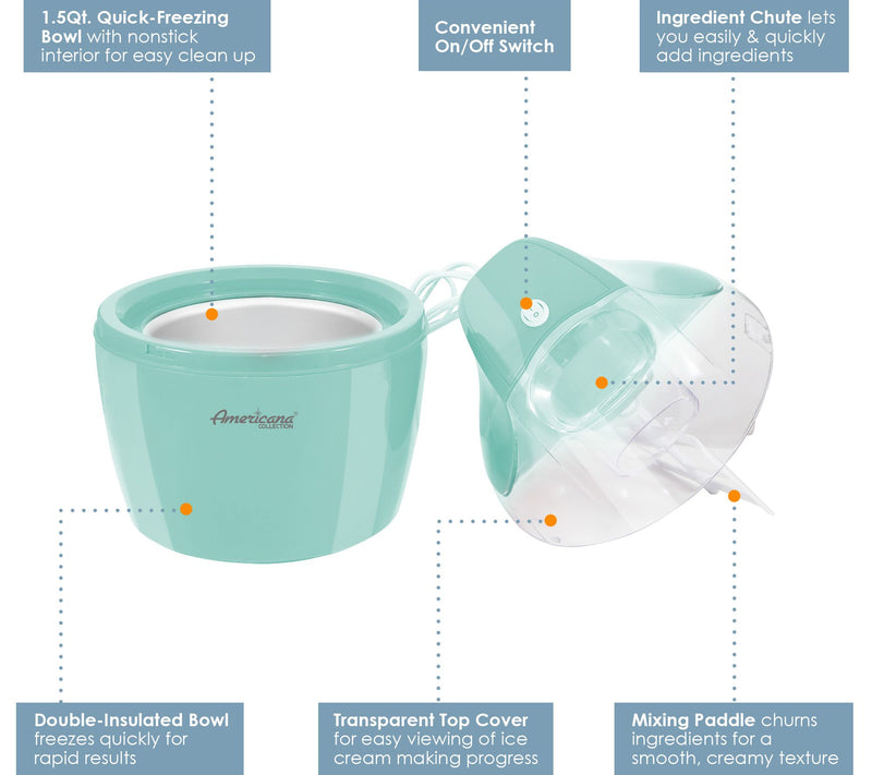 Americana 1.5 Quart Electric Ice Cream Maker — View 7