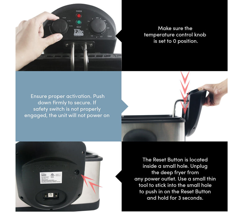 Elite Platinum 4 Quart Dual Deep Fryer with 3 Bskets — View 8