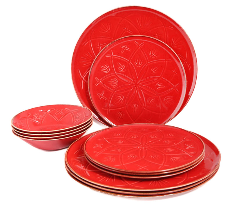 Porland Christina Seasons 12 Piece Porcelain Dinnerware Set — View 5