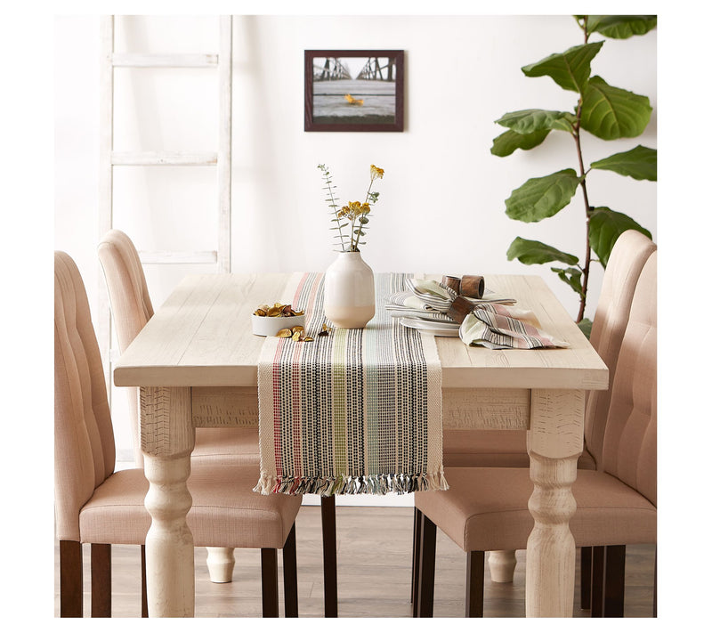 Design Imports 13x108 Mediterranean Fringe Table Runner — View 10