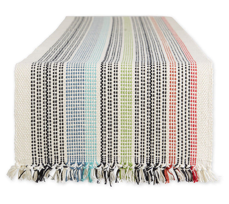 Design Imports 13x108 Mediterranean Fringe Table Runner — Main view