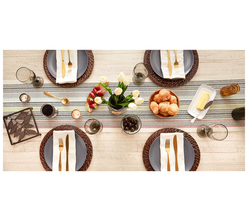 Design Imports 13x108 Mediterranean Fringe Table Runner — View 9