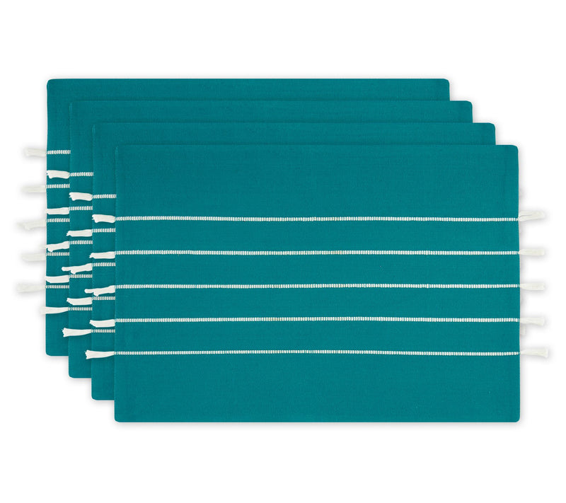 Design Imports Set of 4 Stripe Tassel Placemats — View 9