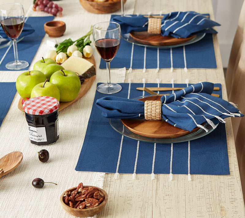 Design Imports Set of 4 Stripe Tassel Placemats — View 15