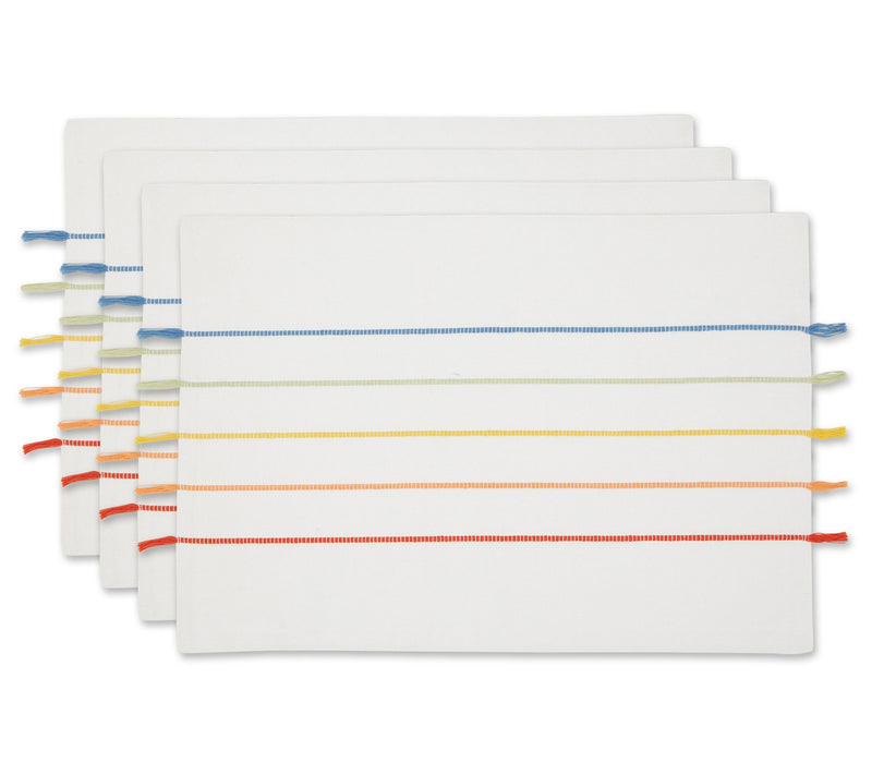Design Imports Set of 4 Stripe Tassel Placemats — View 7