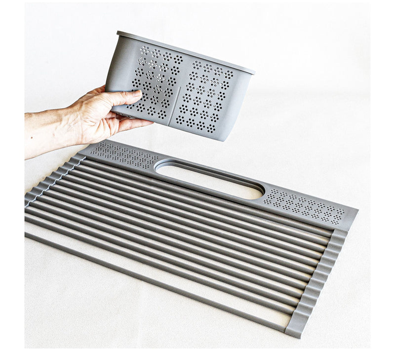 overandback Roll Up Drying Rack with Caddy — View 4
