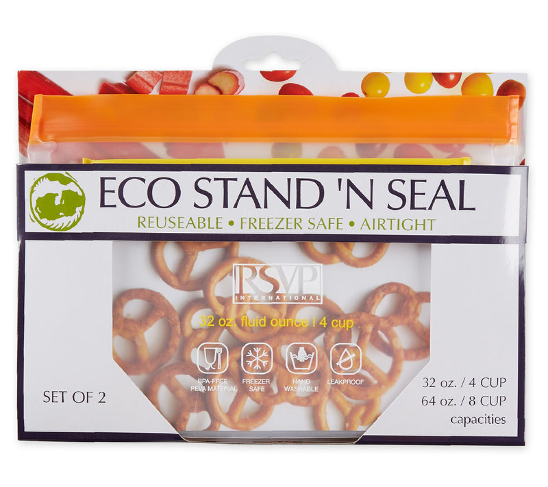 RSVP Set of 2 Reusable Stand-N-Seal Bags — View 5