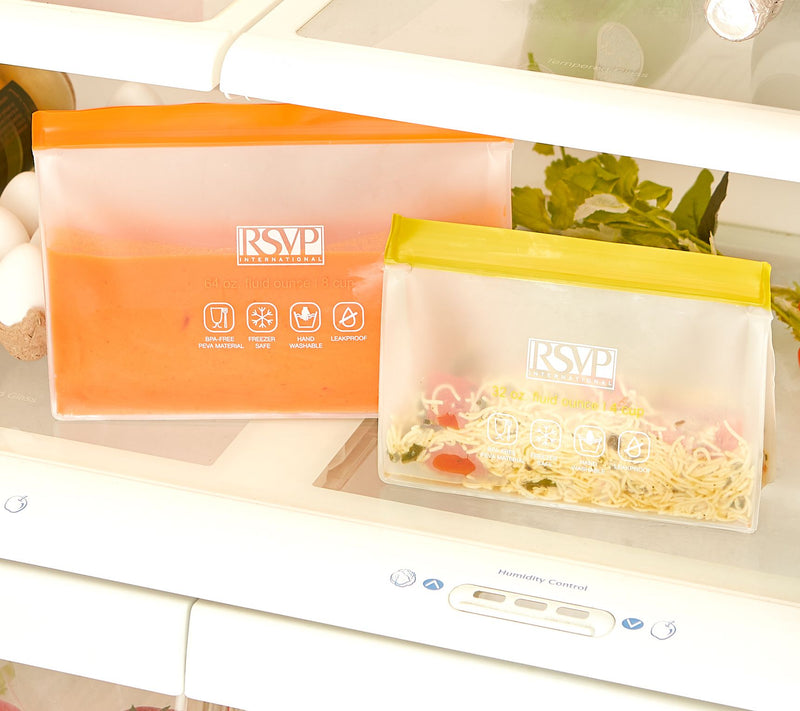 RSVP Set of 2 Reusable Stand-N-Seal Bags — View 10