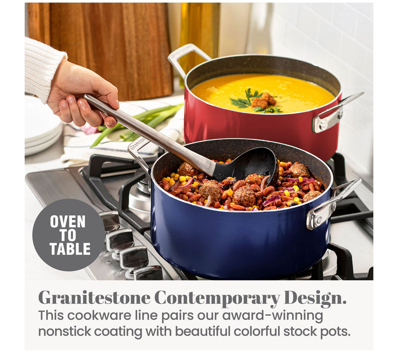 Granitestone Diamond 5-Qt Gradient Stockpot wit h Glass Lid — View 12