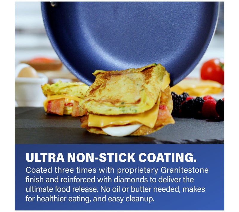 Granitestone Blue 15 Piece Nonstick Cookware an d Bakeware Set — View 5