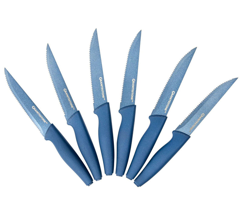 Granitestone 6-Piece Serrated Steak Knife Set — View 2