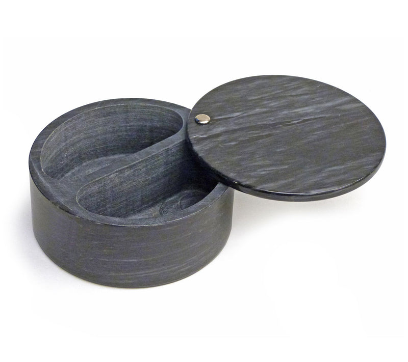 RSVP Black Marble Salt Box — Main view