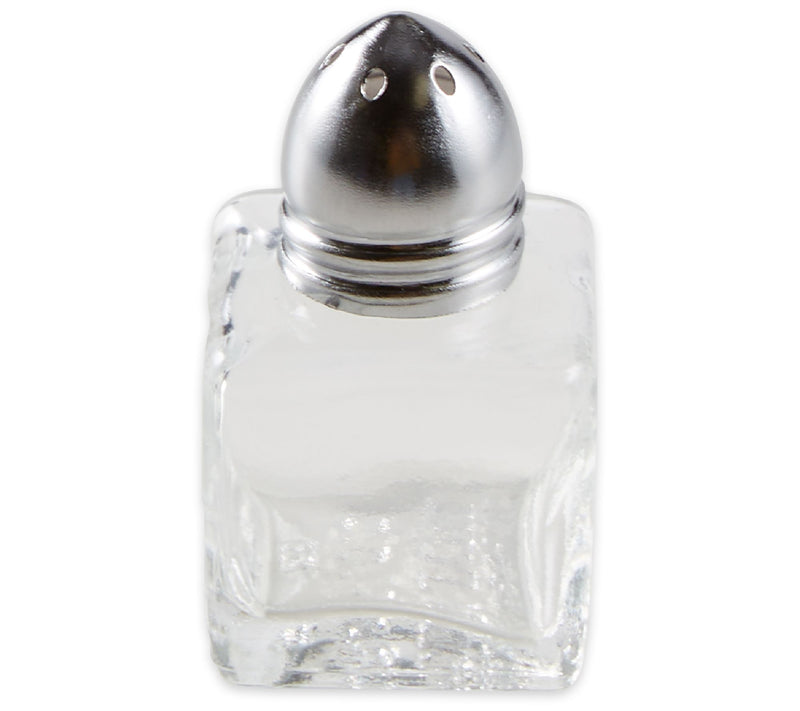 RSVP Set of 12 Mini Glass Salt & Pepper Shakerswith Rack — View 4
