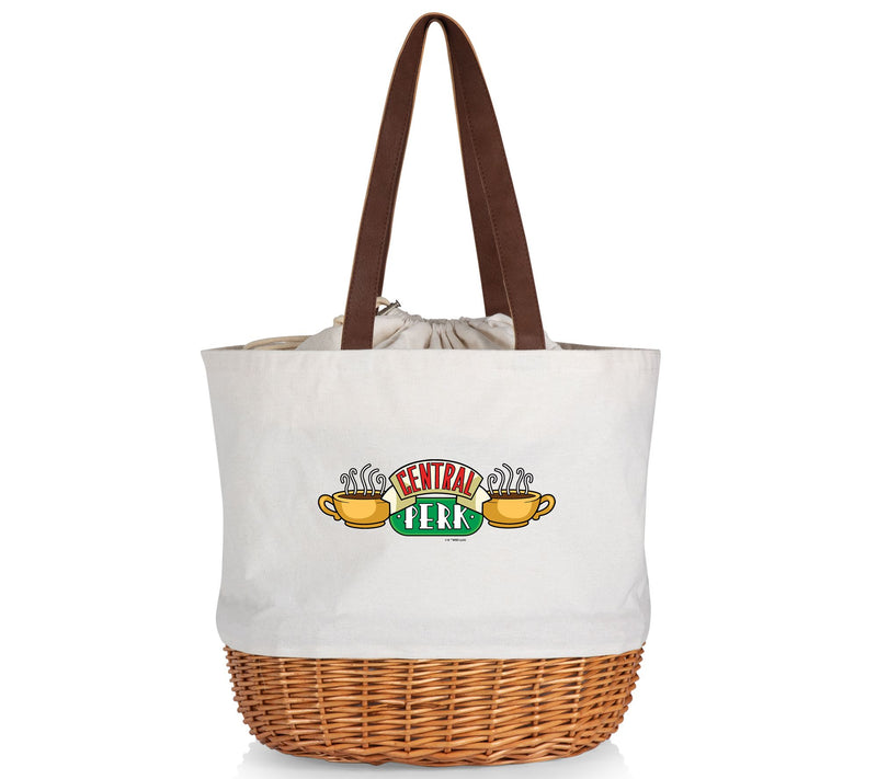 Picnic Time Friends Coronado Canvas and Willow Basket Tote — View 5