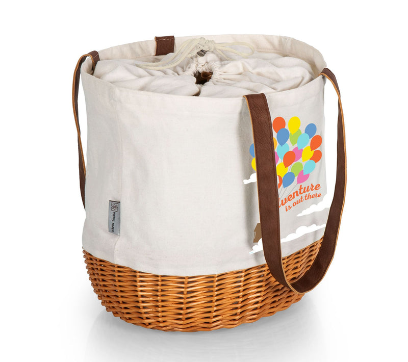 Picnic Time UP Coronado Canvas and Willow Basket Tote — View 4