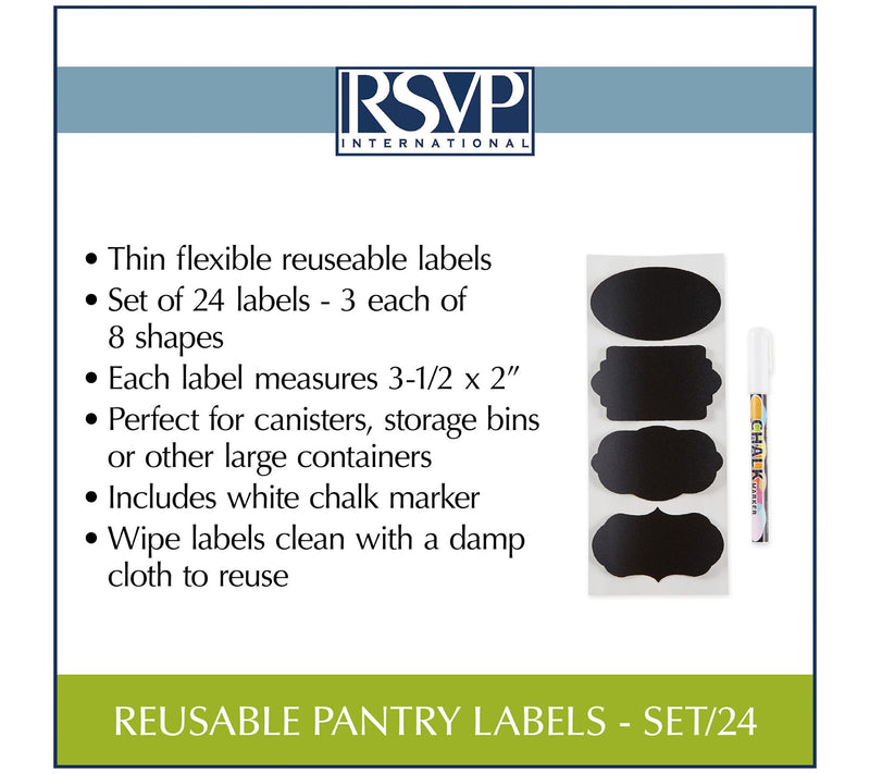 RSVP Set of 24 Reusable Pantry Labels — View 6