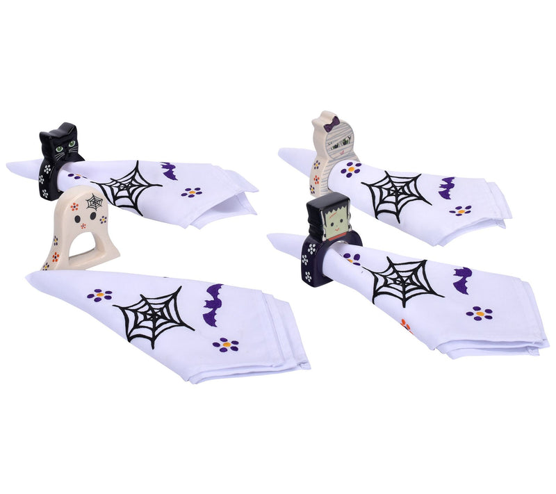 Temp-tations Seasonal Set of (4) Napkins with Napkin Rings — Main view