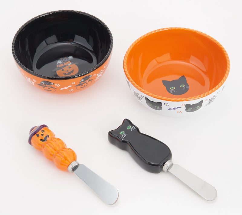 Temp-tations Seasonal Set of (2) 8-oz Dip Bowls with Spreaders — Main view