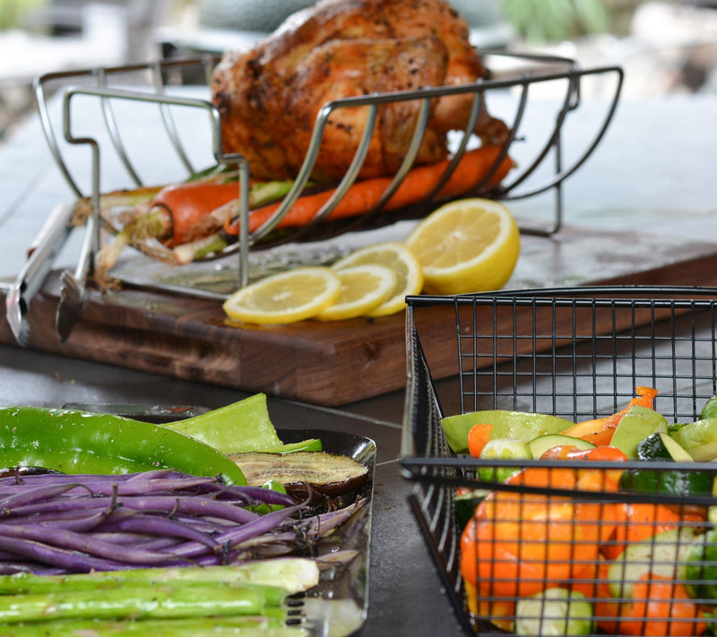 RSVP Stainless Steel Reversible Rib/Roast Rack — View 6
