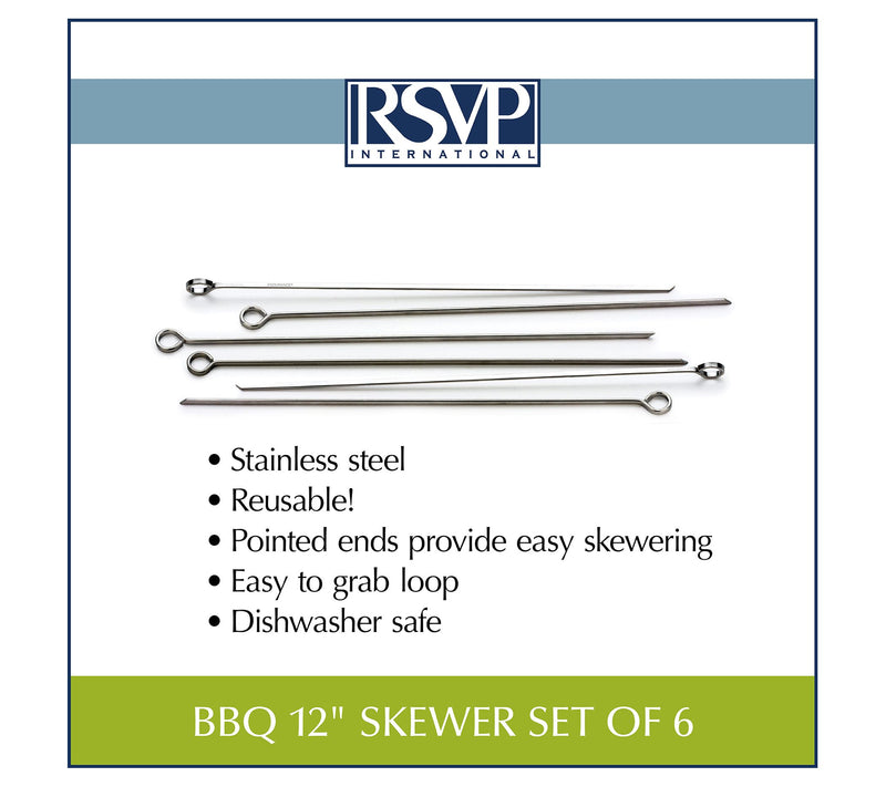 RSVP Set of 6 12" BBQ Skewers — View 5