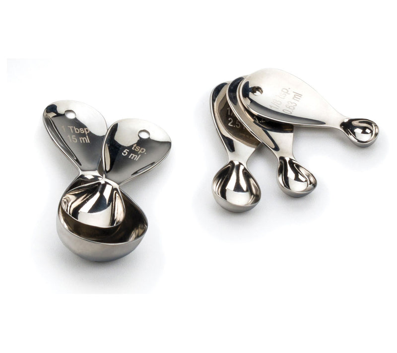RSVP Set of 5 Teardrop Measuring Spoons — View 3