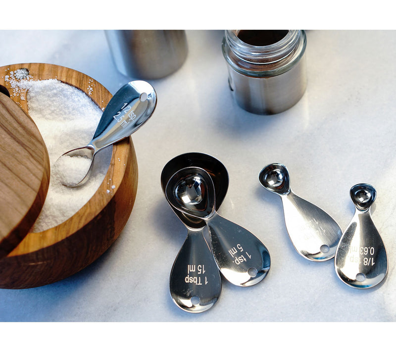 RSVP Set of 5 Teardrop Measuring Spoons — View 5