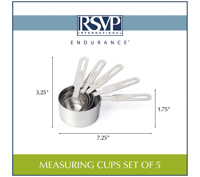 RSVP Set of 5 Measuring Cups — View 6