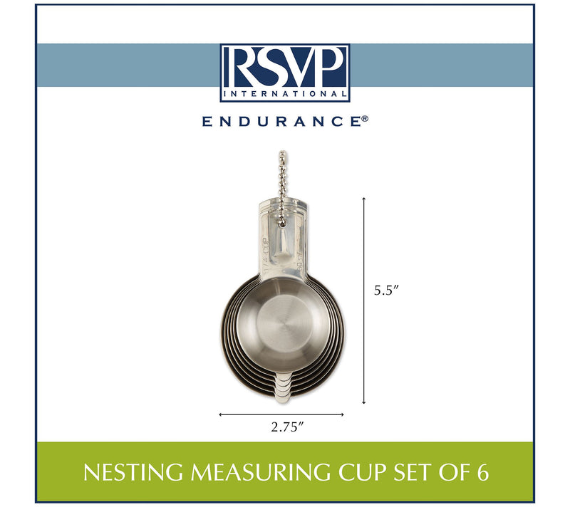 RSVP Set of 6 Nesting Measuring Cups — View 7