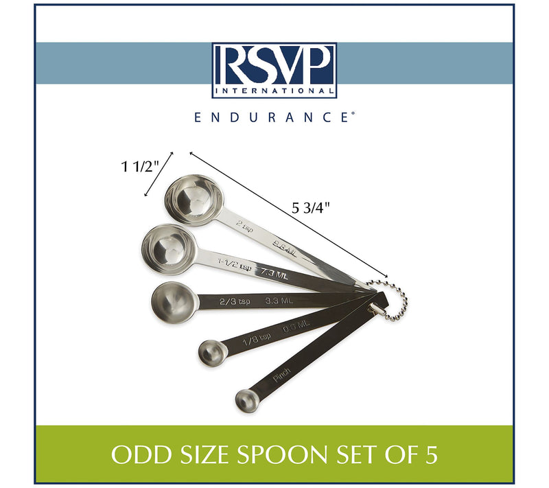 RSVP Set of 5 Odd Size Measuring Spoons — View 7