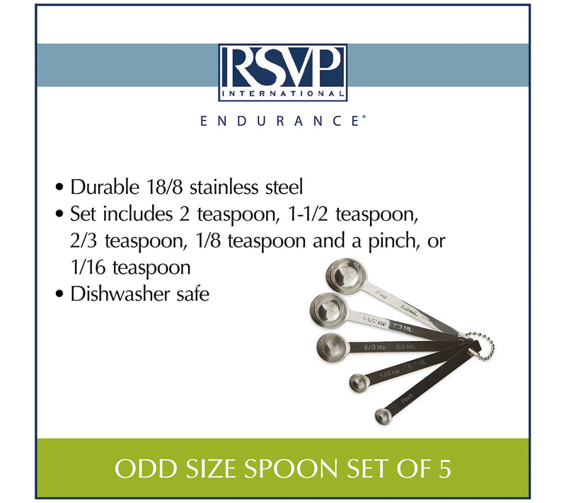 RSVP Set of 5 Odd Size Measuring Spoons — View 8