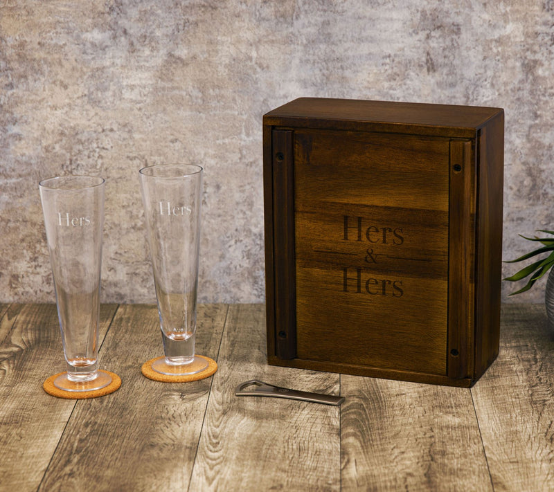 Legacy Hers/Hers Pilsner Beer Glass Gift Set — View 7