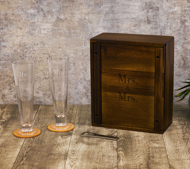 Legacy Mrs/Mrs Pilsner Beer Glass Gift Set — View 7