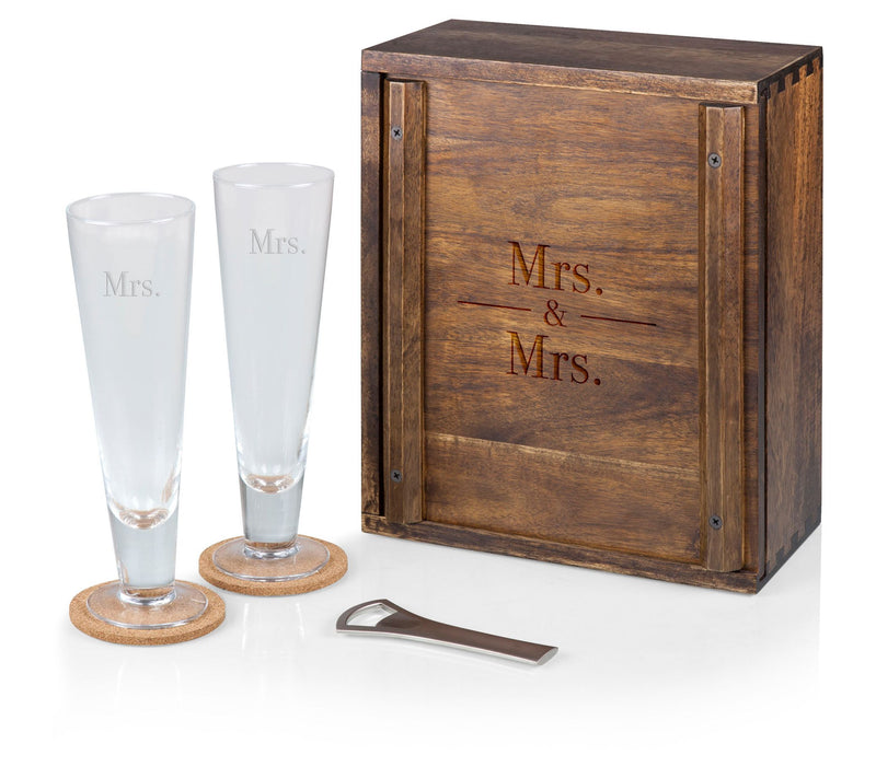 Legacy Mrs/Mrs Pilsner Beer Glass Gift Set — Main view